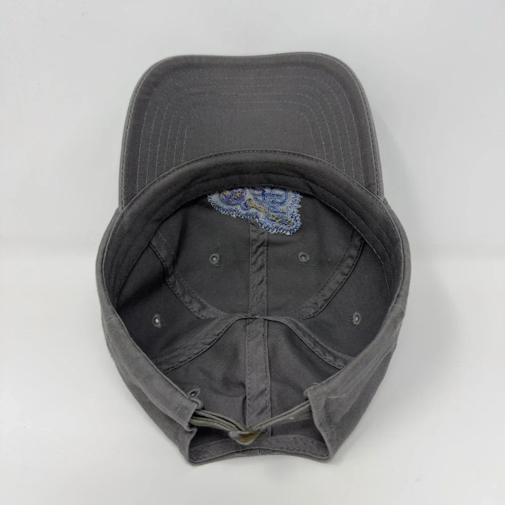 Gray Cotton Baseball Cap Embroidered Electric Guitar‎ Graphic Dad Hat Adjustable